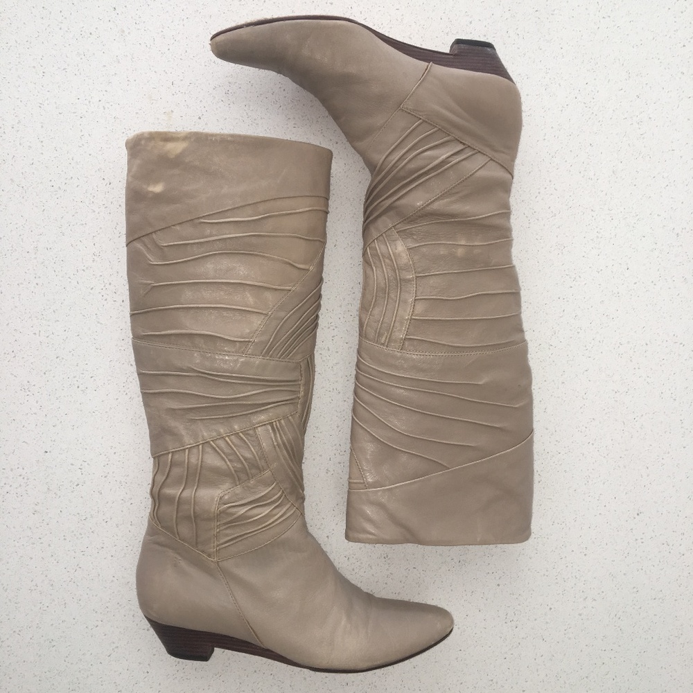 Frye "Sunny" quilted wedge boots - Sz 7.5